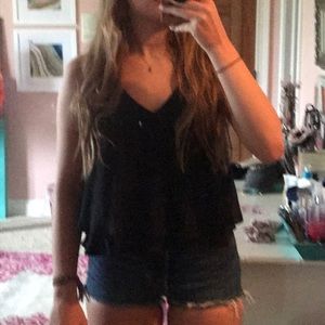 Black flowy tank top